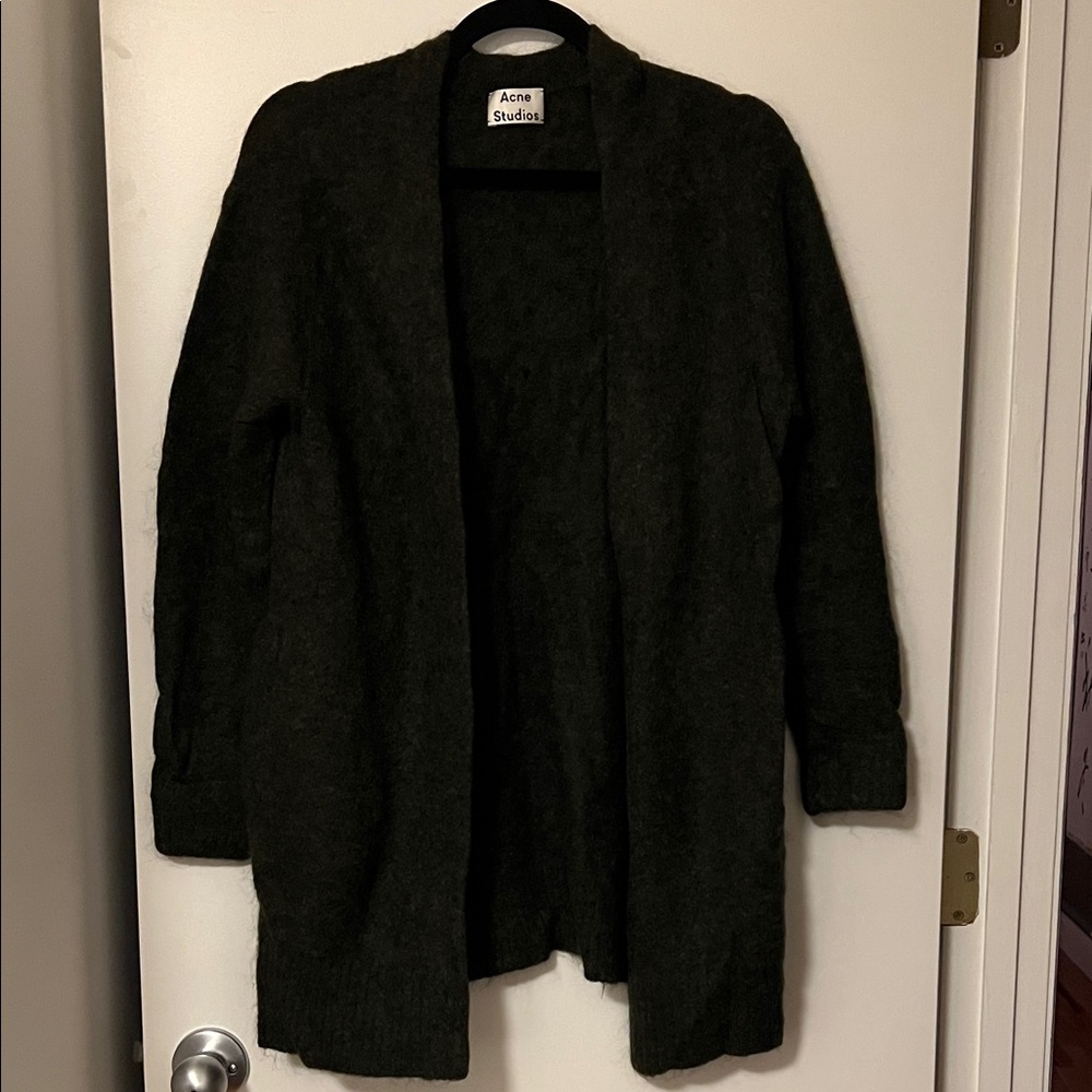 Acne Studios Dark Green Mohair Cardigan